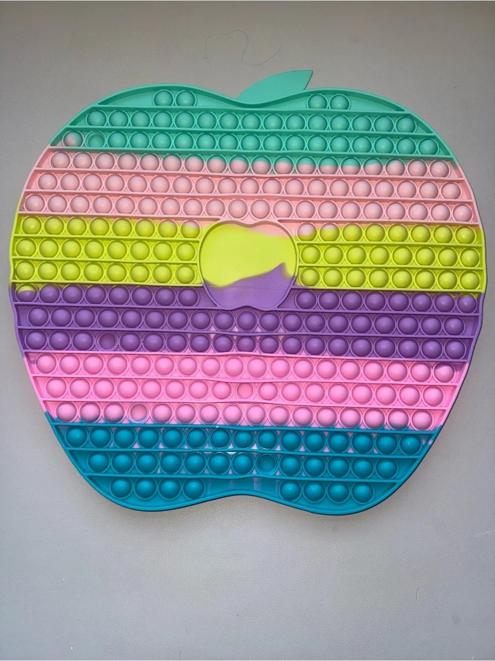 Multicolor Apple-Shaped Pop-It Sensory Puzzle